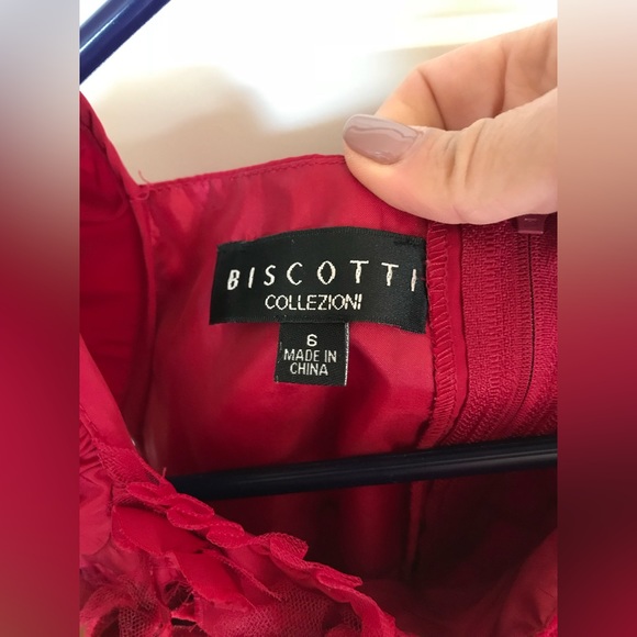 Burgundy Red Formal Dress Biscotti 6 Special Occasion Formal Dressy Holiday EUC - Picture 3 of 3